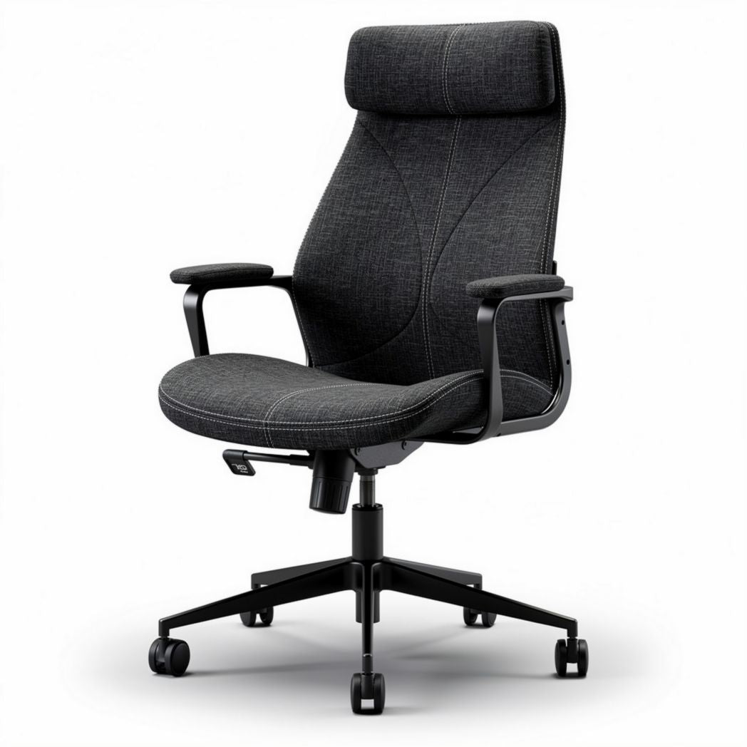 Mesh ergonomic office chair with adjustable height and lumbar support gray 45 x 60 x 110cm