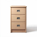 Wooden nightstand with three drawers 40 x 30 x 60cm natural color